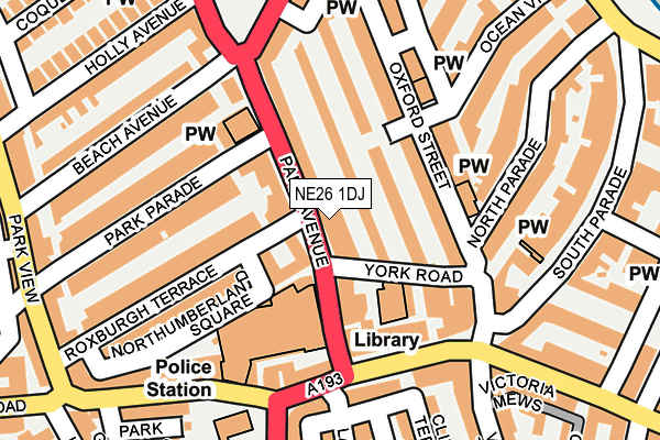 NE26 1DJ map - OS OpenMap – Local (Ordnance Survey) NE26 1DJ map - OS OpenMap – Local (Ordnance Survey)