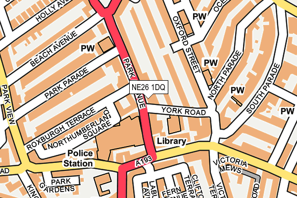 NE26 1DQ map - OS OpenMap – Local (Ordnance Survey) NE26 1DQ map - OS OpenMap – Local (Ordnance Survey)
