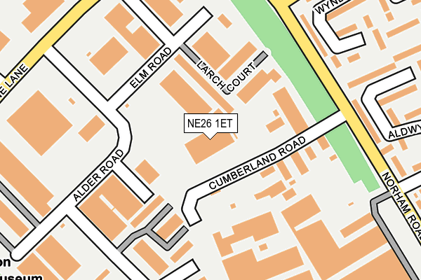 NE26 1ET map - OS OpenMap – Local (Ordnance Survey) NE26 1ET map - OS OpenMap – Local (Ordnance Survey)