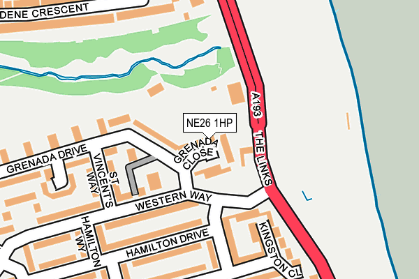 NE26 1HP map - OS OpenMap – Local (Ordnance Survey) NE26 1HP map - OS OpenMap – Local (Ordnance Survey)