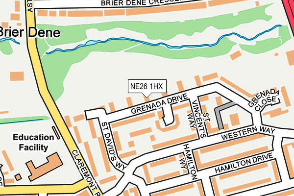 NE26 1HX map - OS OpenMap – Local (Ordnance Survey) NE26 1HX map - OS OpenMap – Local (Ordnance Survey)