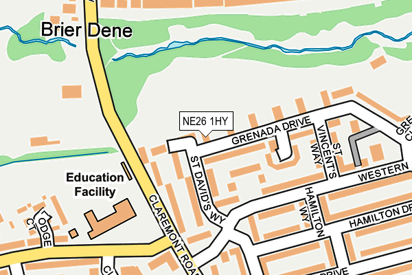 NE26 1HY map - OS OpenMap – Local (Ordnance Survey) NE26 1HY map - OS OpenMap – Local (Ordnance Survey)