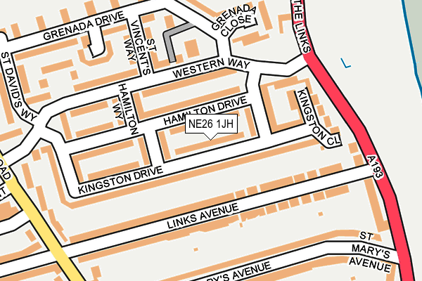 NE26 1JH map - OS OpenMap – Local (Ordnance Survey) NE26 1JH map - OS OpenMap – Local (Ordnance Survey)