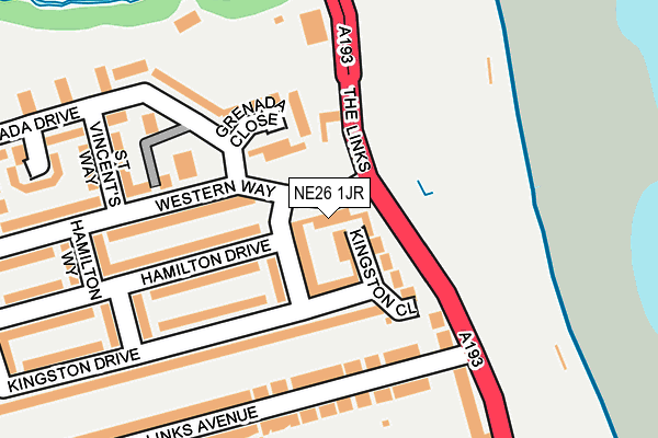 NE26 1JR map - OS OpenMap – Local (Ordnance Survey) NE26 1JR map - OS OpenMap – Local (Ordnance Survey)