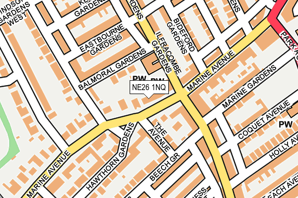NE26 1NQ map - OS OpenMap – Local (Ordnance Survey) NE26 1NQ map - OS OpenMap – Local (Ordnance Survey)