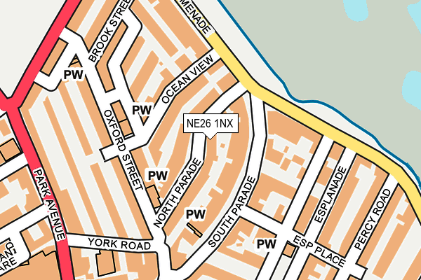 NE26 1NX map - OS OpenMap – Local (Ordnance Survey) NE26 1NX map - OS OpenMap – Local (Ordnance Survey)