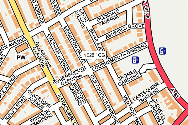 NE26 1QG map - OS OpenMap – Local (Ordnance Survey) NE26 1QG map - OS OpenMap – Local (Ordnance Survey)