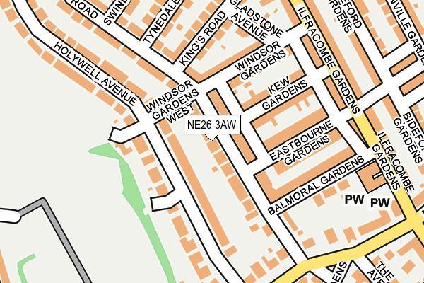 NE26 3AW map - OS OpenMap – Local (Ordnance Survey) NE26 3AW map - OS OpenMap – Local (Ordnance Survey)