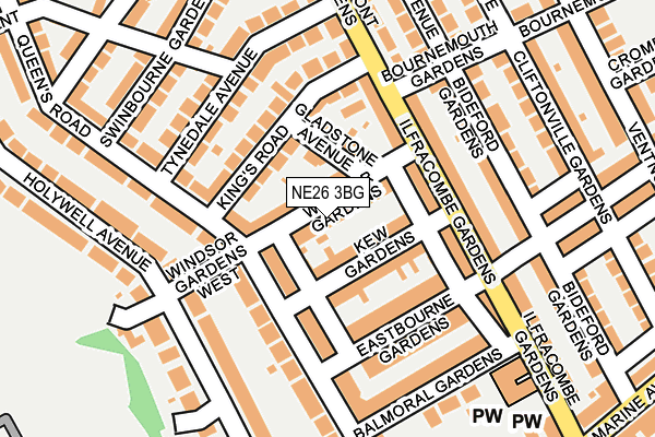 NE26 3BG map - OS OpenMap – Local (Ordnance Survey) NE26 3BG map - OS OpenMap – Local (Ordnance Survey)