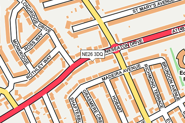 NE26 3DQ map - OS OpenMap – Local (Ordnance Survey) NE26 3DQ map - OS OpenMap – Local (Ordnance Survey)
