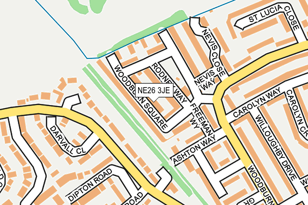 NE26 3JE map - OS OpenMap – Local (Ordnance Survey) NE26 3JE map - OS OpenMap – Local (Ordnance Survey)