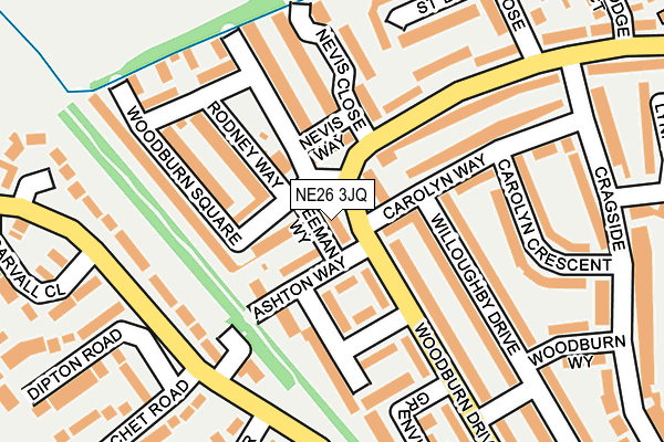 NE26 3JQ map - OS OpenMap – Local (Ordnance Survey) NE26 3JQ map - OS OpenMap – Local (Ordnance Survey)