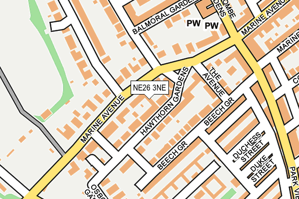 NE26 3NE map - OS OpenMap – Local (Ordnance Survey) NE26 3NE map - OS OpenMap – Local (Ordnance Survey)