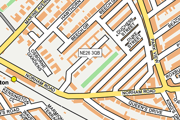 NE26 3QB map - OS OpenMap – Local (Ordnance Survey) NE26 3QB map - OS OpenMap – Local (Ordnance Survey)