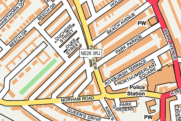 NE26 3RJ map - OS OpenMap – Local (Ordnance Survey) NE26 3RJ map - OS OpenMap – Local (Ordnance Survey)