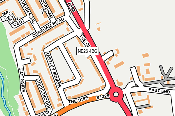 NE26 4BG map - OS OpenMap – Local (Ordnance Survey) NE26 4BG map - OS OpenMap – Local (Ordnance Survey)