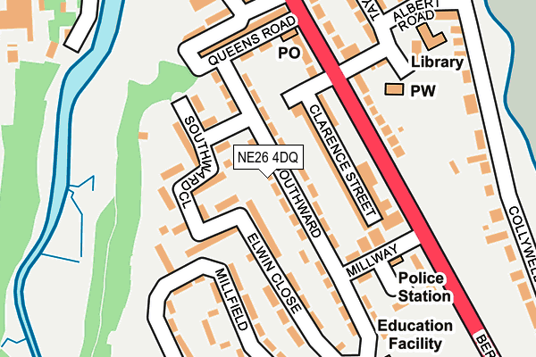 NE26 4DQ map - OS OpenMap – Local (Ordnance Survey) NE26 4DQ map - OS OpenMap – Local (Ordnance Survey)