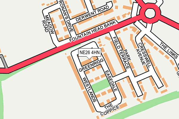 NE26 4HN map - OS OpenMap – Local (Ordnance Survey) NE26 4HN map - OS OpenMap – Local (Ordnance Survey)
