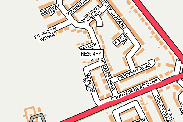 NE26 4HY map - OS OpenMap – Local (Ordnance Survey) NE26 4HY map - OS OpenMap – Local (Ordnance Survey)
