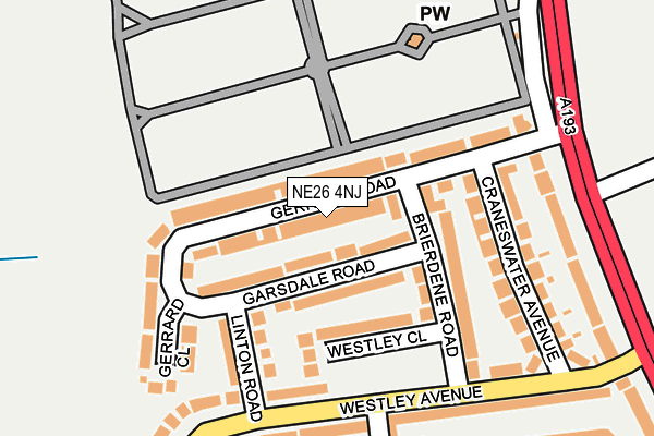 NE26 4NJ map - OS OpenMap – Local (Ordnance Survey) NE26 4NJ map - OS OpenMap – Local (Ordnance Survey)