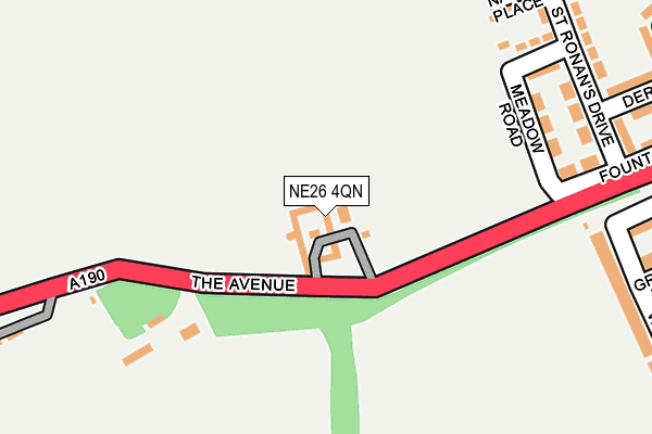 NE26 4QN map - OS OpenMap – Local (Ordnance Survey) NE26 4QN map - OS OpenMap – Local (Ordnance Survey)