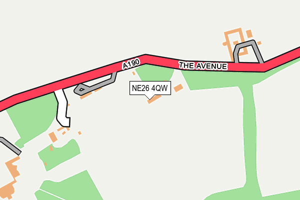 NE26 4QW map - OS OpenMap – Local (Ordnance Survey) NE26 4QW map - OS OpenMap – Local (Ordnance Survey)