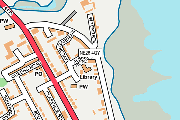 NE26 4QY map - OS OpenMap – Local (Ordnance Survey) NE26 4QY map - OS OpenMap – Local (Ordnance Survey)