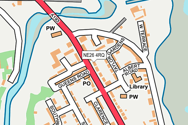 NE26 4RQ map - OS OpenMap – Local (Ordnance Survey) NE26 4RQ map - OS OpenMap – Local (Ordnance Survey)
