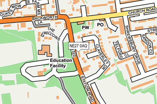 NE27 0AQ map - OS OpenMap – Local (Ordnance Survey) NE27 0AQ map - OS OpenMap – Local (Ordnance Survey)