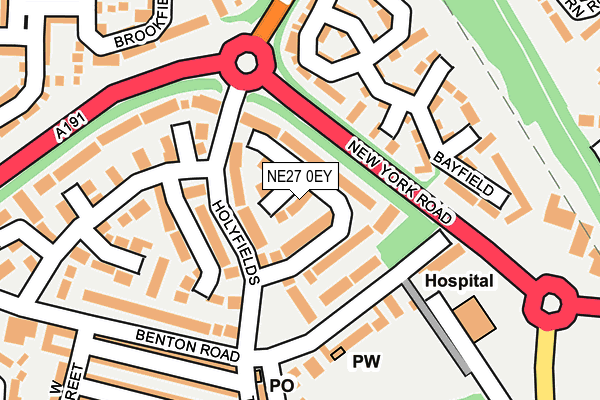 NE27 0EY map - OS OpenMap – Local (Ordnance Survey) NE27 0EY map - OS OpenMap – Local (Ordnance Survey)