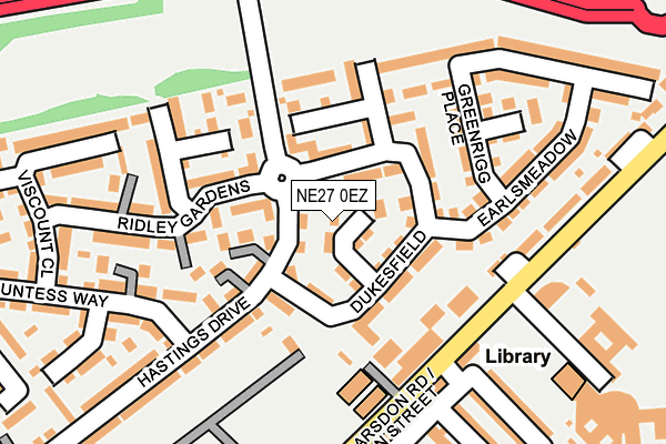 NE27 0EZ map - OS OpenMap – Local (Ordnance Survey) NE27 0EZ map - OS OpenMap – Local (Ordnance Survey)