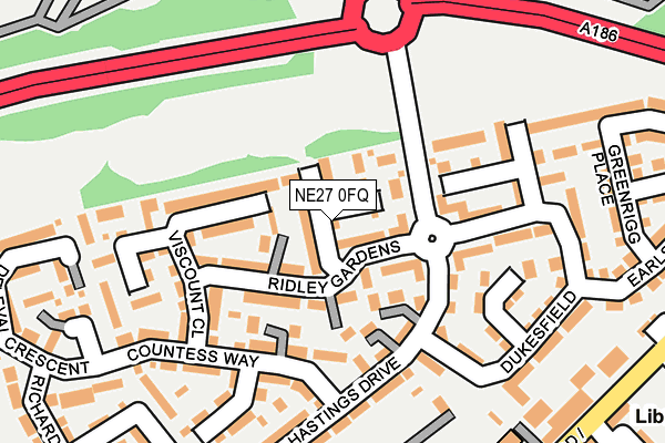 NE27 0FQ map - OS OpenMap – Local (Ordnance Survey) NE27 0FQ map - OS OpenMap – Local (Ordnance Survey)