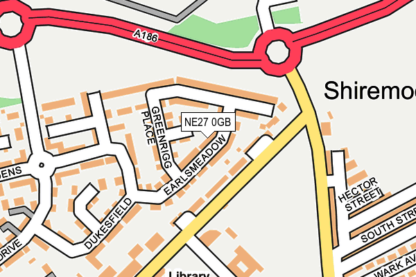 NE27 0GB map - OS OpenMap – Local (Ordnance Survey) NE27 0GB map - OS OpenMap – Local (Ordnance Survey)