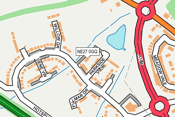 NE27 0GQ map - OS OpenMap – Local (Ordnance Survey) NE27 0GQ map - OS OpenMap – Local (Ordnance Survey)