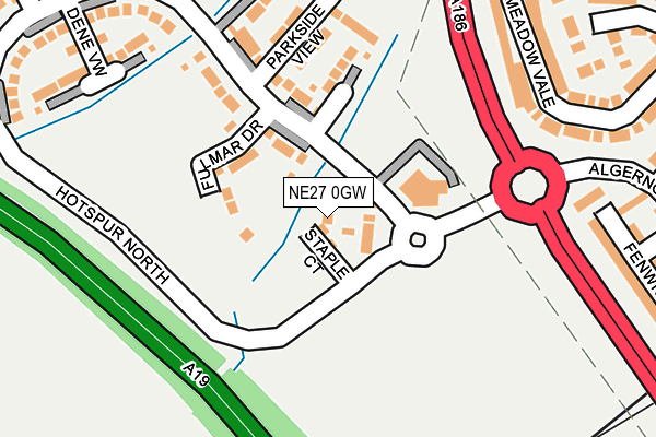 NE27 0GW map - OS OpenMap – Local (Ordnance Survey) NE27 0GW map - OS OpenMap – Local (Ordnance Survey)