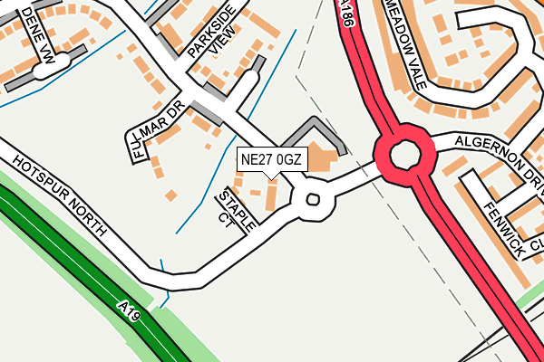 NE27 0GZ map - OS OpenMap – Local (Ordnance Survey) NE27 0GZ map - OS OpenMap – Local (Ordnance Survey)