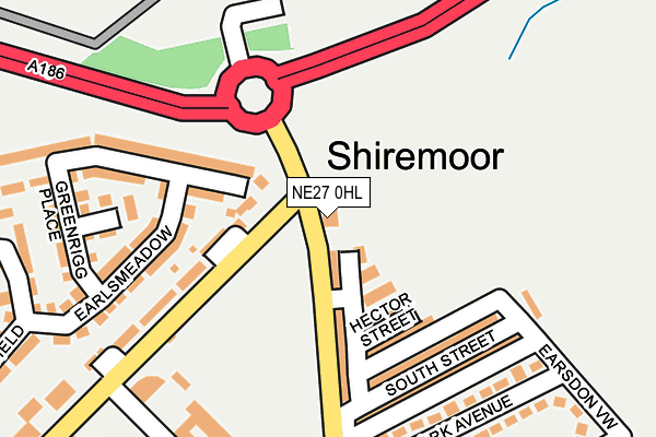 NE27 0HL map - OS OpenMap – Local (Ordnance Survey) NE27 0HL map - OS OpenMap – Local (Ordnance Survey)