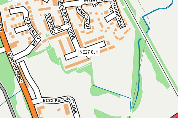 NE27 0JH map - OS OpenMap – Local (Ordnance Survey) NE27 0JH map - OS OpenMap – Local (Ordnance Survey)