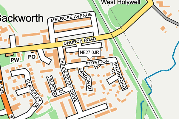 NE27 0JR map - OS OpenMap – Local (Ordnance Survey) NE27 0JR map - OS OpenMap – Local (Ordnance Survey)