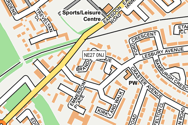 NE27 0NJ map - OS OpenMap – Local (Ordnance Survey) NE27 0NJ map - OS OpenMap – Local (Ordnance Survey)