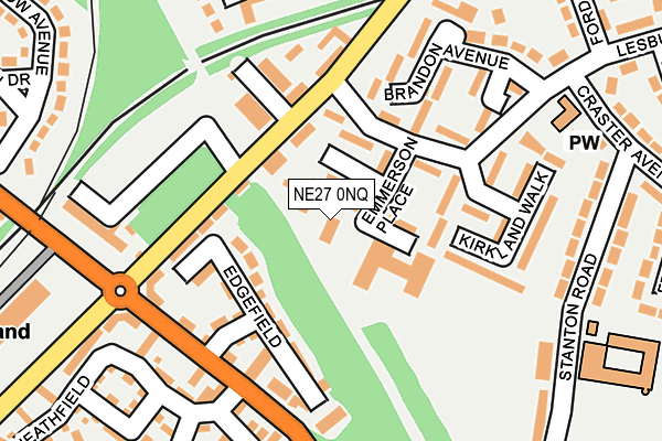 NE27 0NQ map - OS OpenMap – Local (Ordnance Survey) NE27 0NQ map - OS OpenMap – Local (Ordnance Survey)