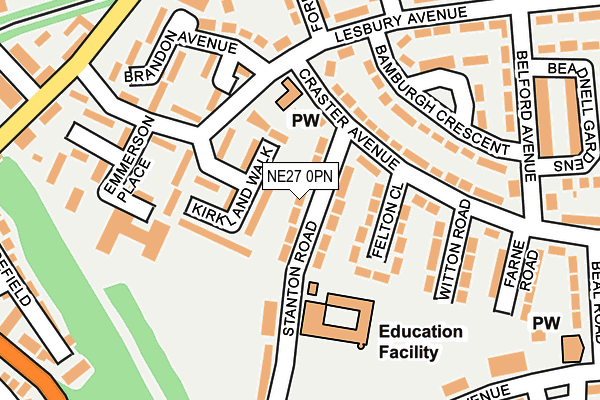 NE27 0PN map - OS OpenMap – Local (Ordnance Survey) NE27 0PN map - OS OpenMap – Local (Ordnance Survey)
