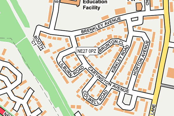 NE27 0PZ map - OS OpenMap – Local (Ordnance Survey) NE27 0PZ map - OS OpenMap – Local (Ordnance Survey)