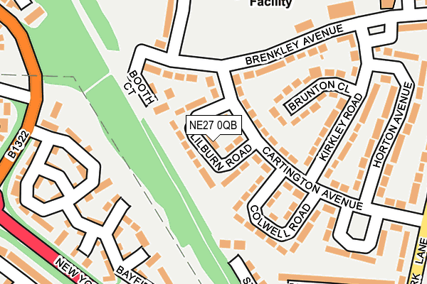 NE27 0QB map - OS OpenMap – Local (Ordnance Survey) NE27 0QB map - OS OpenMap – Local (Ordnance Survey)