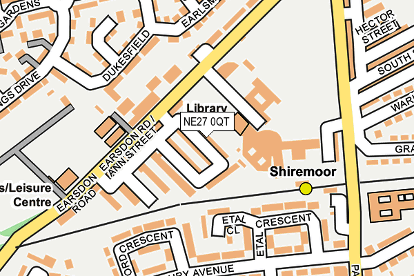 NE27 0QT map - OS OpenMap – Local (Ordnance Survey) NE27 0QT map - OS OpenMap – Local (Ordnance Survey)