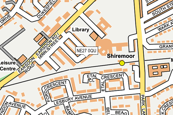 NE27 0QU map - OS OpenMap – Local (Ordnance Survey) NE27 0QU map - OS OpenMap – Local (Ordnance Survey)