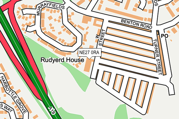 NE27 0RA map - OS OpenMap – Local (Ordnance Survey) NE27 0RA map - OS OpenMap – Local (Ordnance Survey)