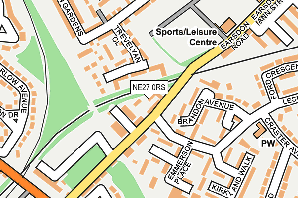 NE27 0RS map - OS OpenMap – Local (Ordnance Survey) NE27 0RS map - OS OpenMap – Local (Ordnance Survey)