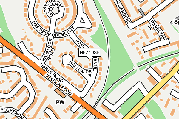 NE27 0SF map - OS OpenMap – Local (Ordnance Survey) NE27 0SF map - OS OpenMap – Local (Ordnance Survey)