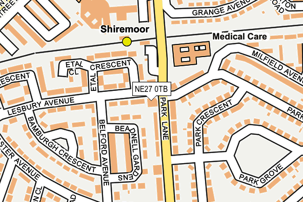 NE27 0TB map - OS OpenMap – Local (Ordnance Survey) NE27 0TB map - OS OpenMap – Local (Ordnance Survey)